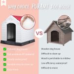 Waleaf Plastic Dog House Outdoor Indoor for Small Medium Larige Dogs,Waterproof Dog Houses with Elevated Floor and Air Vents,Durable Ventilate & Easy Clean and Assemble - Image 25