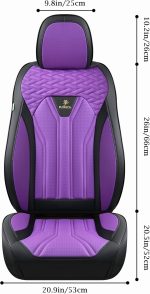 FLORICH Leather Car Seat Covers Full Set for Cars, SUVs & Trucks, Pink Black Front & Rear Automotive Seat Covers, Universal Fit for Toyota Honda Ford Jeep - Image 29