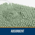 Buganda Bathroom Rugs 30x20, Quick Dry Machine Washable Chenille Bath Mats with Rubber Backing, Grey - Image 77
