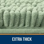 Buganda Bathroom Rugs 30x20, Quick Dry Machine Washable Chenille Bath Mats with Rubber Backing, Grey - Image 78
