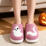 BERANMEY Halloween Slippers for Women Perfect Soft Plush Comfy Warm Slip-On Cute Womens Slippers Indoor Fluffy House Slippers for Women and Men Non-slip Fuzzy Flat Slides - Image 82