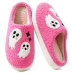 BERANMEY Halloween Slippers for Women Perfect Soft Plush Comfy Warm Slip-On Cute Womens Slippers Indoor Fluffy House Slippers for Women and Men Non-slip Fuzzy Flat Slides - Image 58
