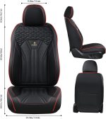 FLORICH Leather Car Seat Covers Full Set for Cars, SUVs & Trucks, Pink Black Front & Rear Automotive Seat Covers, Universal Fit for Toyota Honda Ford Jeep - Image 34