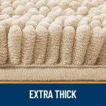 Buganda Bathroom Rugs 30x20, Quick Dry Machine Washable Chenille Bath Mats with Rubber Backing, Grey - Image 85
