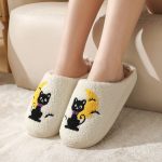 BERANMEY Halloween Slippers for Women Perfect Soft Plush Comfy Warm Slip-On Cute Womens Slippers Indoor Fluffy House Slippers for Women and Men Non-slip Fuzzy Flat Slides - Image 97